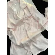 Pijamas femininos 2026 novo estilo primavera outono verão manga comprida seda gelo manga curta bonito Super quente verão