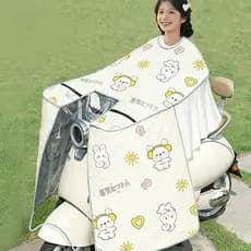 Colcha de para-brisa de veículo elétrico, capa protetora solar de verão com tudo incluído, à prova de vento, bateria par