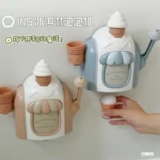 Crianças sorvete bolha fazendo máquina bebê feliz banho água brinquedos bebê banheiro banho Coaxing bebê ferramenta útil