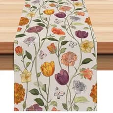 Novo estilo flor linho corredor de mesa impressão Digital estilo simples sala estar cozinha mesa jantar decoração toalha