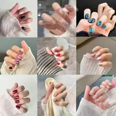 Fogos de artifício wearable unhas puro desejo unhas Manicure meninas quentes piscando wearable mago prego remendo estuda