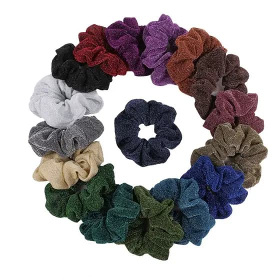 Coreano coreano Retro Scrunchy anel de cabelo dupla utilização influenciador elástico em estilo cor adulto bola acessóri
