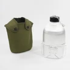 Garrafa de água de alumínio ao ar livre portátil conveniente treinamento militar conjunto de garrafa de água militar 1.3