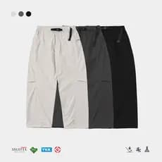 Roupas masculinas 丨 ss solto geométrico Split calças de perna larga solotex Anti-rugas três-prova dobra calças casuais m