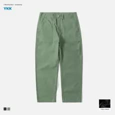 Roupas masculinas 丨 ss Retro Slub angustiado lavável cinto ajustável cleamfit calças casuais retas masculinas