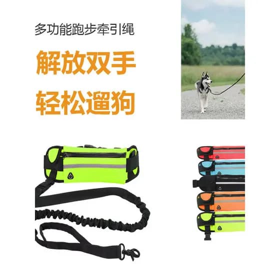 Corda de tração para cães, cinto de caminhada para cães ao ar livre, bolsa de cintura para treinamento de cães, à prova