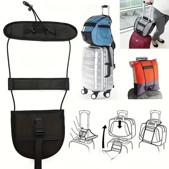 Alça de bagagem para carrinho de viagem, mochila reforçada com corda elástica, alça de embalagem, alça fixa de segurança
