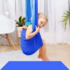 Rede infantil de venda quente balanço elástico treinamento sensorial aliviar fechamento automático cama de balanço inter