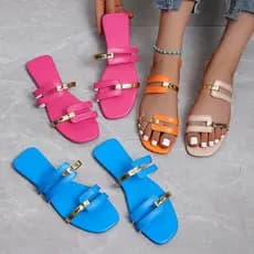 Sapatos Femininos 2023 Verão Chinelo Plana Sandálias Femininas Chinelos Planos