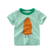 Crianças 2026 verão novo estilo versão coreana roupas infantis camiseta roupas de bebê meninos meninas de manga curta li