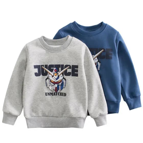 Crianças roupas infantis forro de lã moletom primavera inverno 2026 versão coreana lã fina desenho animado crianças de u