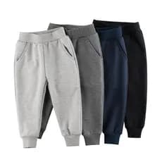 Calças compridas esportivas de lã para meninos 2026 primavera inverno roupas infantis cor sólida Casual bonito quente in
