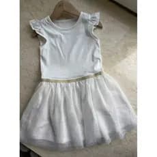 Vestido infantil para meninas tamanho 4 vestido de princesa de algodão puro vestido de gaze