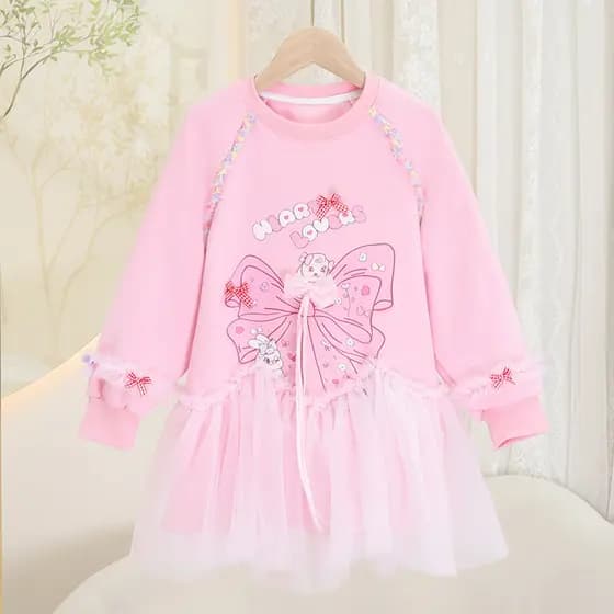 2025 novo estilo outono inverno meninas velo-velo vestido quente crianças inverno gaze vestido de princesa menina moleto