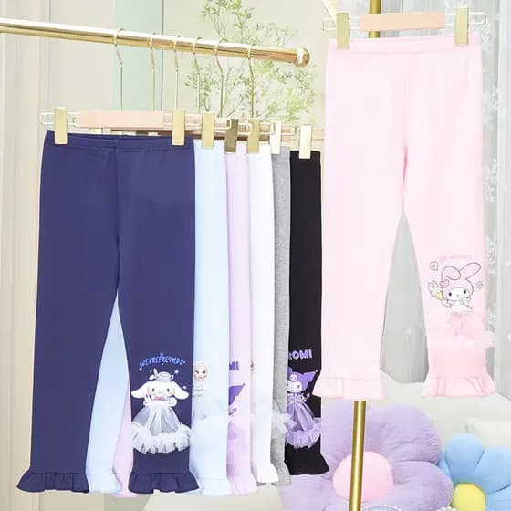 2025 primavera outono novo estilo meninas Leggings de algodão puro crianças bebê dos desenhos animados meninas All-Match