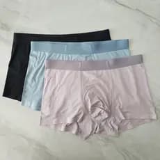 Cuecas boxer masculinas sem costura, cuecas modais de verão, estilo fino, respirável, sem costura, tamanho grande, cueca