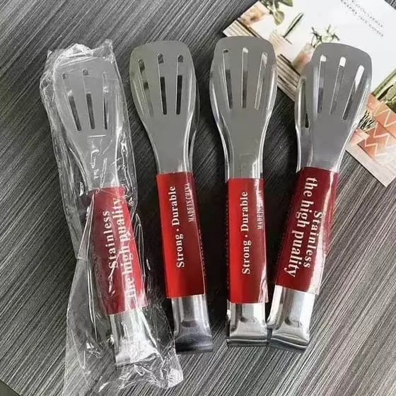 Pinças de comida em aço inoxidável, ferramentas de cozinha, pinças de comida, Buffet, pão, bife, atacado, pinças de chur
