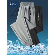 Woodpecker calças de verão masculinas calças de seda gelo calças de ar condicionado calças casuais calças esportivas All