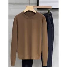 Outono inverno camisola masculina malhas topo fino-ajuste pulôver All-match cor sólida interior Casual Bottoming roupa i