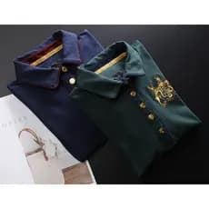 Exportado para o reino unido polo corte etiqueta malha estiramento esportes camisa polo gola polo manga longa camiseta t