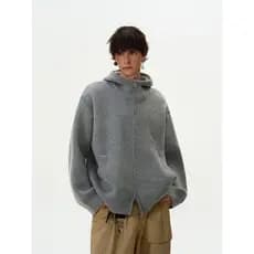 Americano pesado duplo zíper com capuz moletom jaqueta das mulheres dos homens 2025 outono inverno preguiçoso camisola c