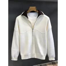 Outono inverno engrossado contraste cor de malha Cardigan jaqueta masculina High-End estilo preguiçoso lapela japonesa s