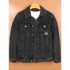 2026 novo estilo lapela macacão jaqueta jeans masculina primavera outono americano Retro lavado jaqueta masculina na mod