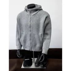 Americano Retro malha zíper sinfonia camisola Cardigan masculino 2025 outono inverno novo estilo High Street estilo preg