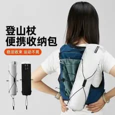 Saco de armazenamento de pólo de Trekking ao ar livre portátil dobrável muletas de cana acessórios de armazenamento moch