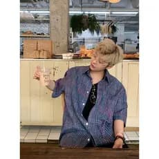 Lapela americana Houndstooth contraste cor bolha xadrez Design Casual camisa de manga curta masculina verão camisa solta