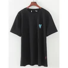 Marca de corte marca masculina verão Casual camiseta gelo oxigênio algodão confortável legal camiseta solta respirável c