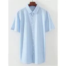 Marca jian etiqueta masculina primavera verão estilo fino respirável moda Casual camisa de manga curta masculina cor sól