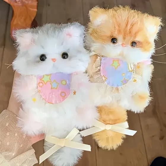 Torção vara filhote de cachorro gato produto acabado artesanal diy pacote de Material imitação de pele de coelho boneca