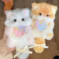 Torção vara filhote de cachorro gato produto acabado artesanal diy pacote de Material imitação de pele de coelho boneca