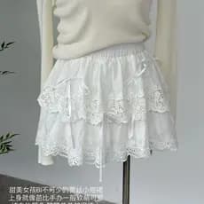 Tsukishita Tanhua renda borboleta Festival branco Ballet bolo vestido de princesa feminino primavera outono novo estilo