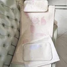 Bedoha crianças conjunto de tapete de seda gelo legal travesseiro bebê legal tapete de cochilo do jardim de infância do