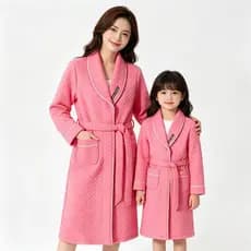 Bedoha Pai-Filho Desgaste Casa Meninas Senhoras Casual Lapela Saia de Casa Infantil Roupas Femininas Roupas Infantis Pij