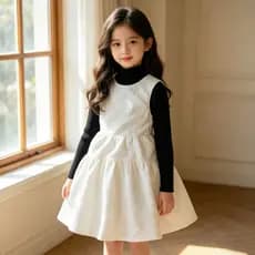 Bedoha meninas colete saia outono inverno sem mangas vestido acolchoado primavera outono moda menina crianças princesa s