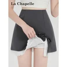 Lasherbell temperamento Design sentido renda costura saia feminina verão novo estilo mais magro olhar pequena fenda a li