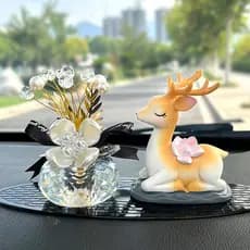 Todo o caminho seguro cervos decoração de carro criativo único carro menina Console central decoração Interior supriment