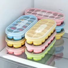 Imprensa cubo de gelo molde bandeja de gelo caixa de gelo de qualidade alimentar armazenamento doméstico geladeira alime