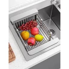 Alemão Seiko cozinha dreno rack pia lateral filtro superior malha prato rack 304 aço inoxidável retrátil