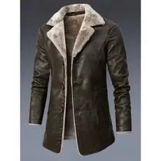 Haining jaqueta de couro masculina de couro genuíno inverno jaqueta de couro masculino forro de lã pele grossa jaqueta d