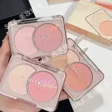 Judydoll/Judydoll Série L Duas Cores Blush Blush Paleta Blush Azul Fosco Expansão Cor Iluminando Contorno Blush Creme