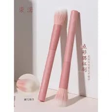 Pincel de cor de sete pontos, pincel de Blush, luz fina, maquiagem de lã frontal, camada dupla, cabeça plana, pincel de