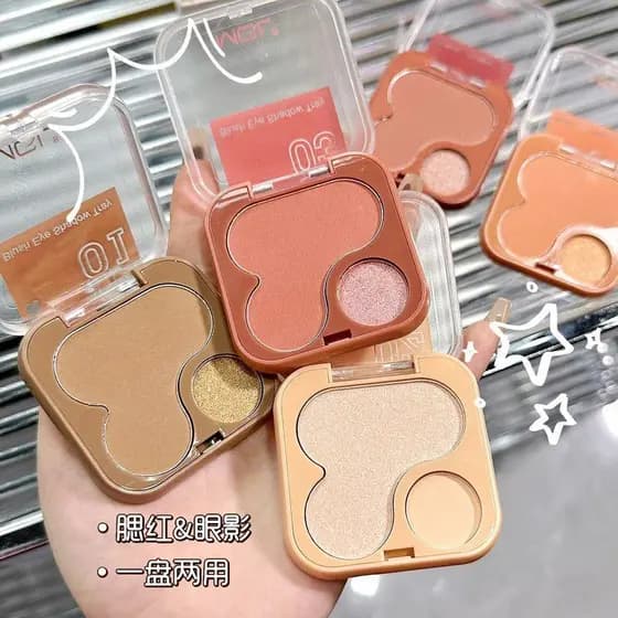 MGL Blush de duas cores Blush Roxo Blush Azul Expansão Cor Leite Damasco em Pó Contorno Puro Desejo Clareador Natural Fo