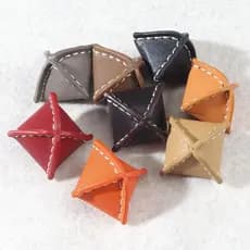 Botões de couro coloridos casaco de lã botões de couro blusão botões de pele High-End masculino feminino casaco de couro