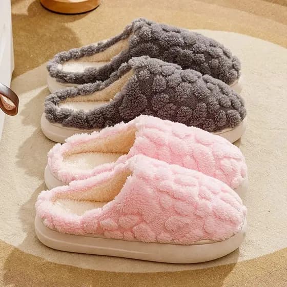 Pisando na merda sentir chinelos de algodão feminino outono inverno novo estilo interior mobiliário doméstico velo quent