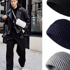 Chapéu casal outono inverno estilo fino chapéu de comércio exterior chapéu de malha das mulheres dos homens quente pulôv