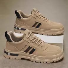 Sapatos masculinos 2025 outono novo estilo masculino Retro moda All-Match ferramentas trabalho de sola grossa antiderrap